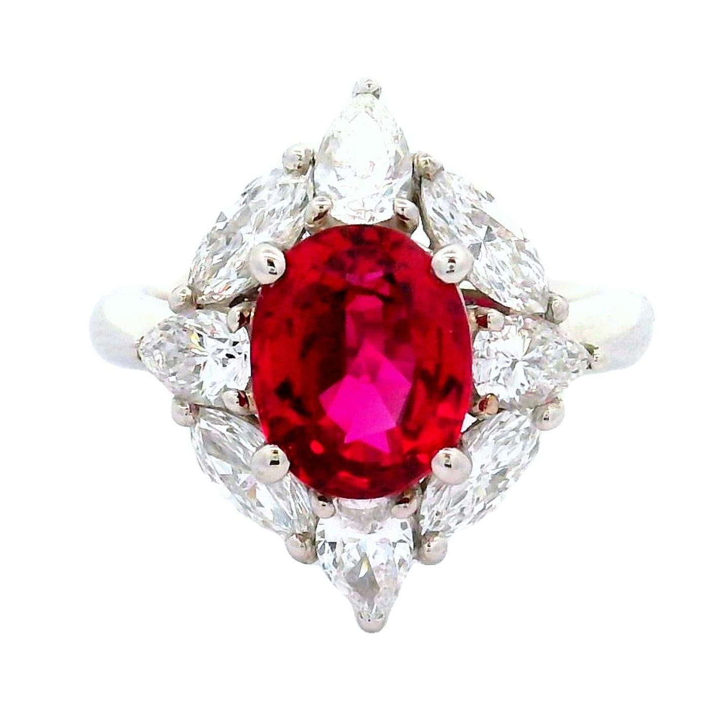 Exceptional 2.25 Carat Ruby Diamond Platinum Ring, GIA Certified