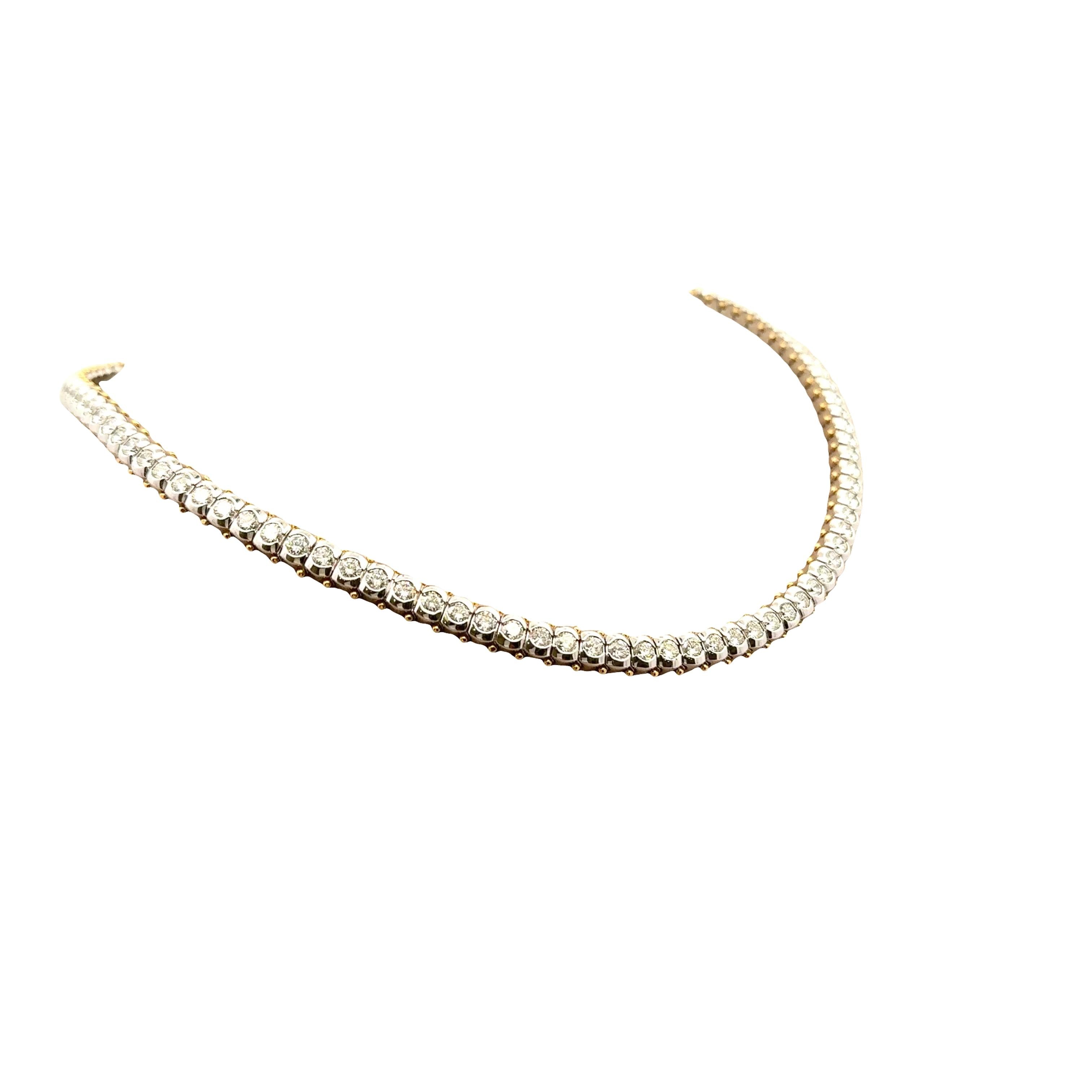 Diamond 18K White Gold Tennis Necklace