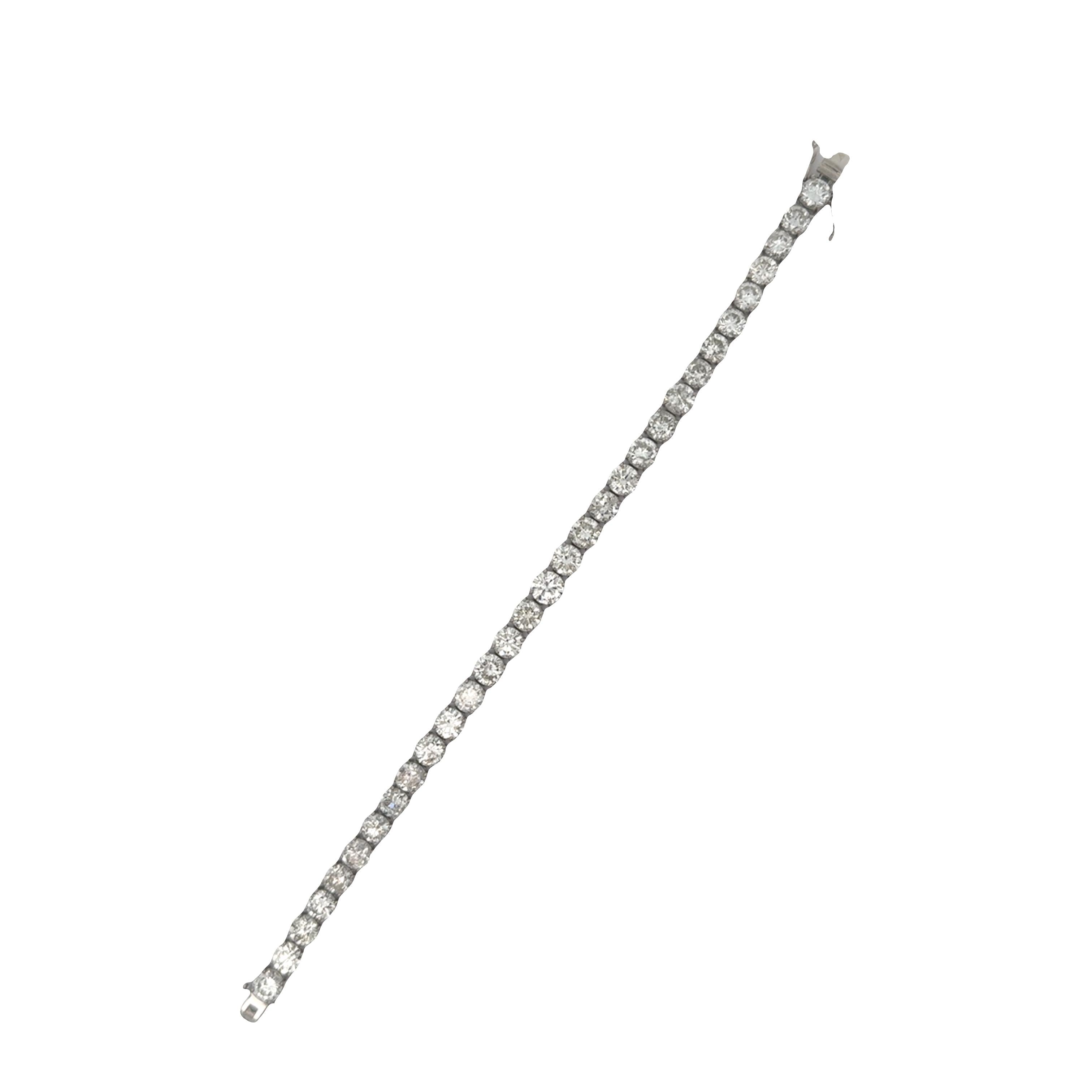 26.78 Carat Diamond Platinum Tennis Bracelet