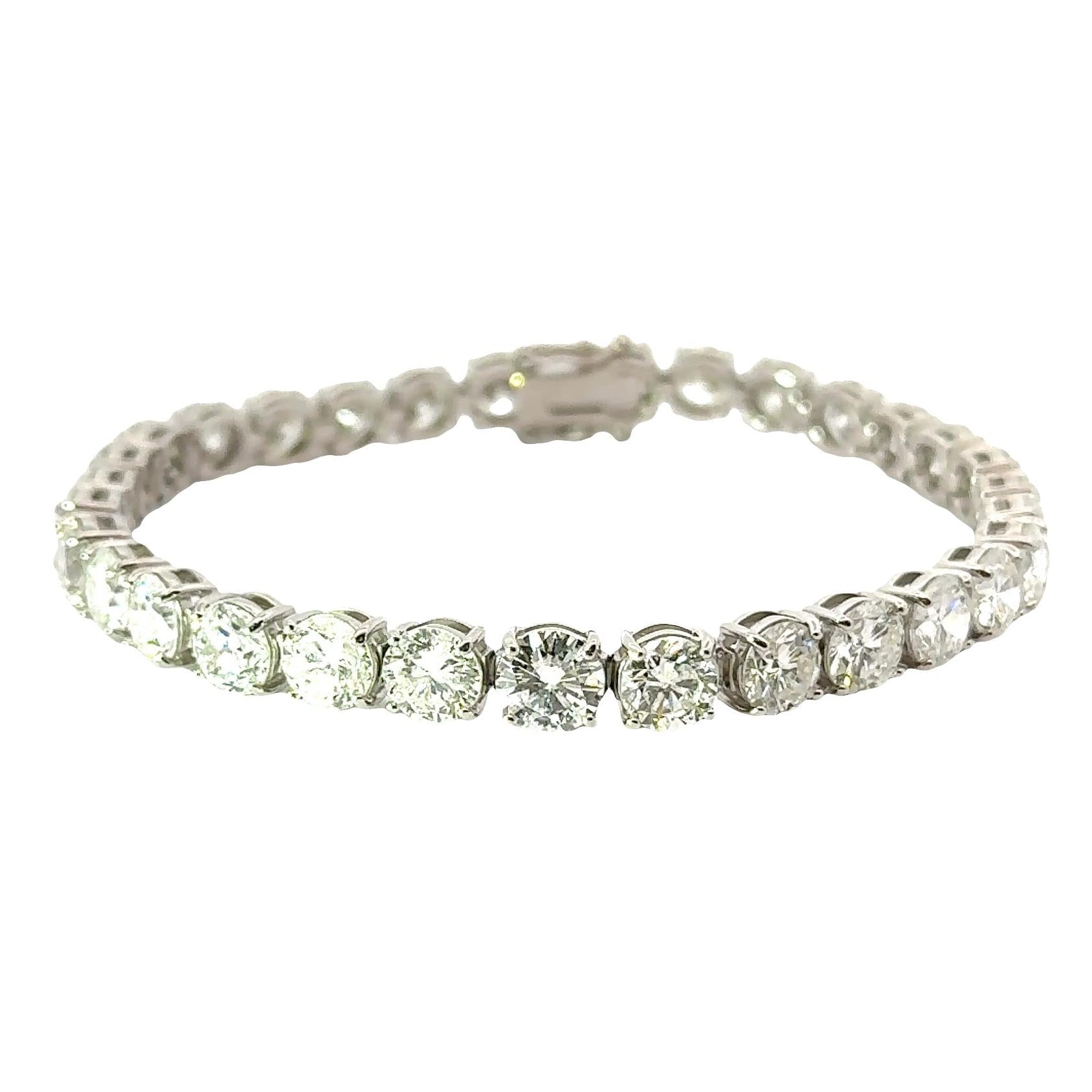 26.78 Carat Diamond Platinum Tennis Bracelet