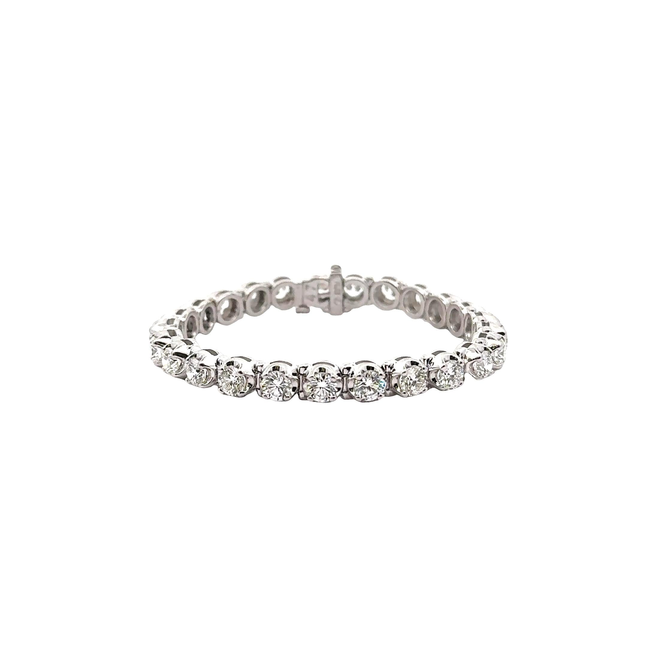 12.22 Carats Diamond Platinum Tennis Bracelet