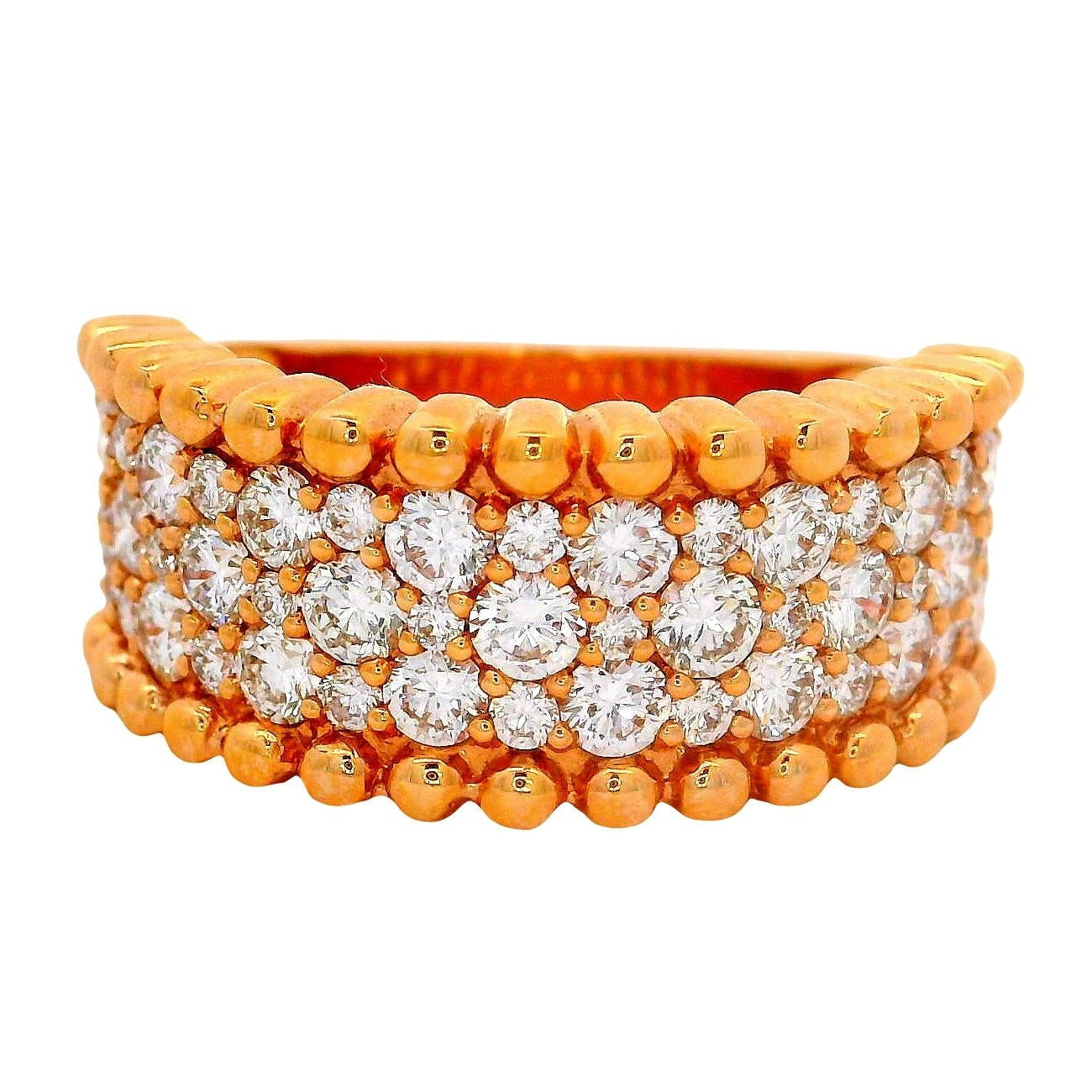 Diamond 18K Rose Gold Pave Half-eternity Band