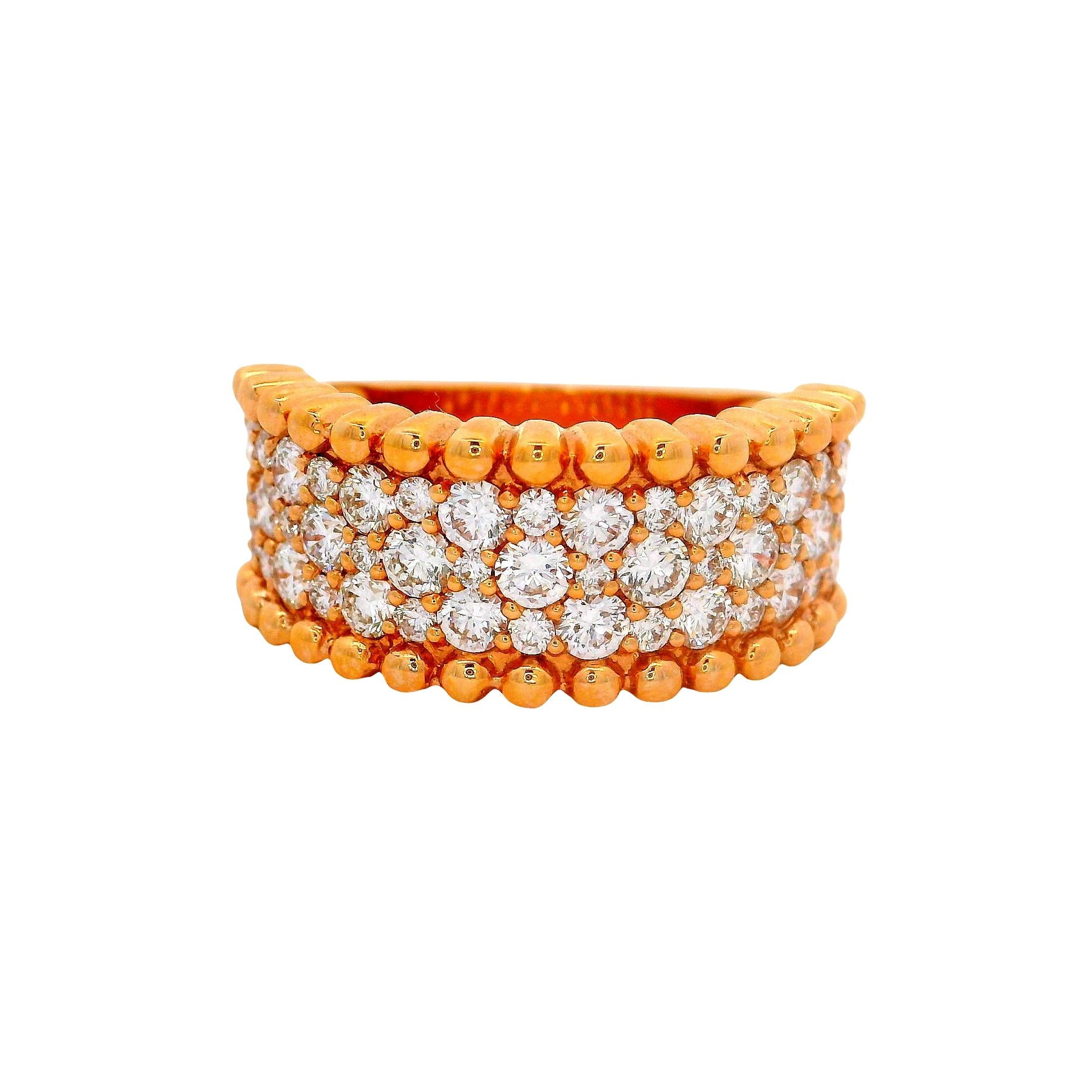 Diamond 18K Rose Gold Pave Half-eternity Band