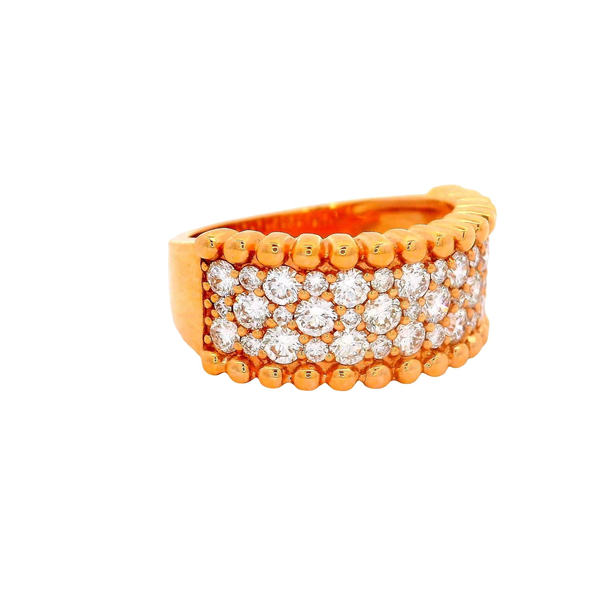 Diamond 18K Rose Gold Pave Half-eternity Band