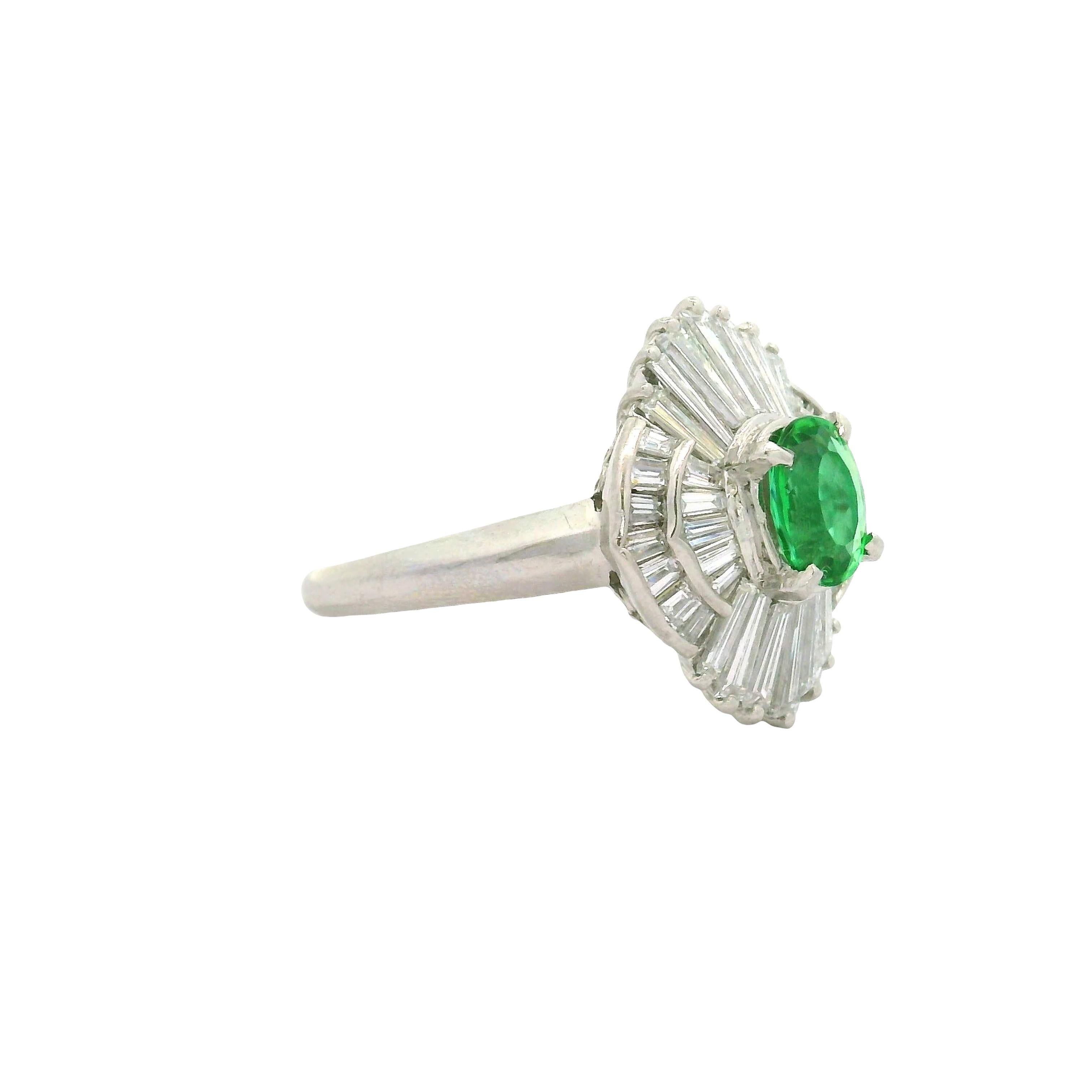 0.72 Carat Brazilian Green Paraiba Diamond Platinum Halo Ring, GIA Certified