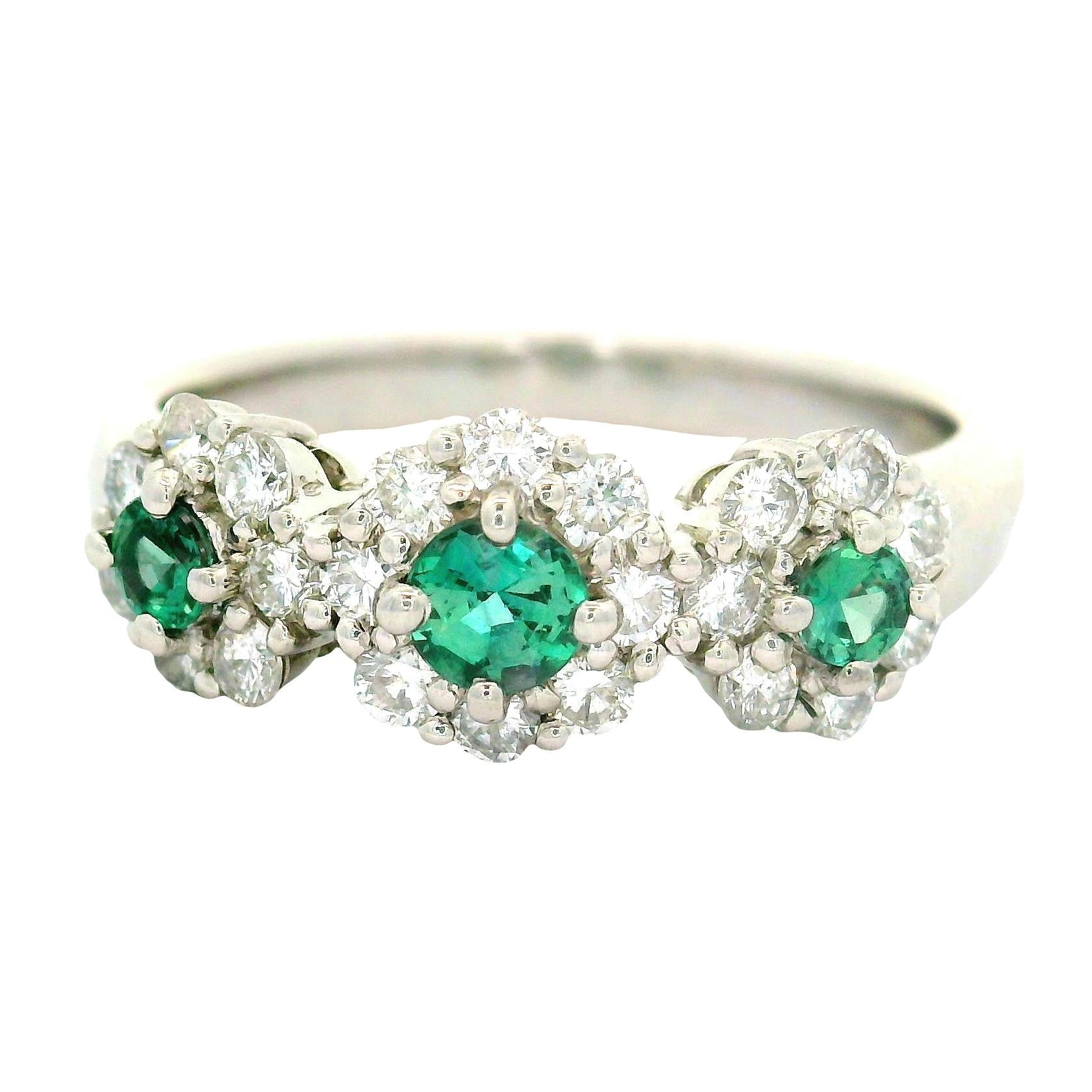 Alexandrite Diamond Platinum Halo Ring