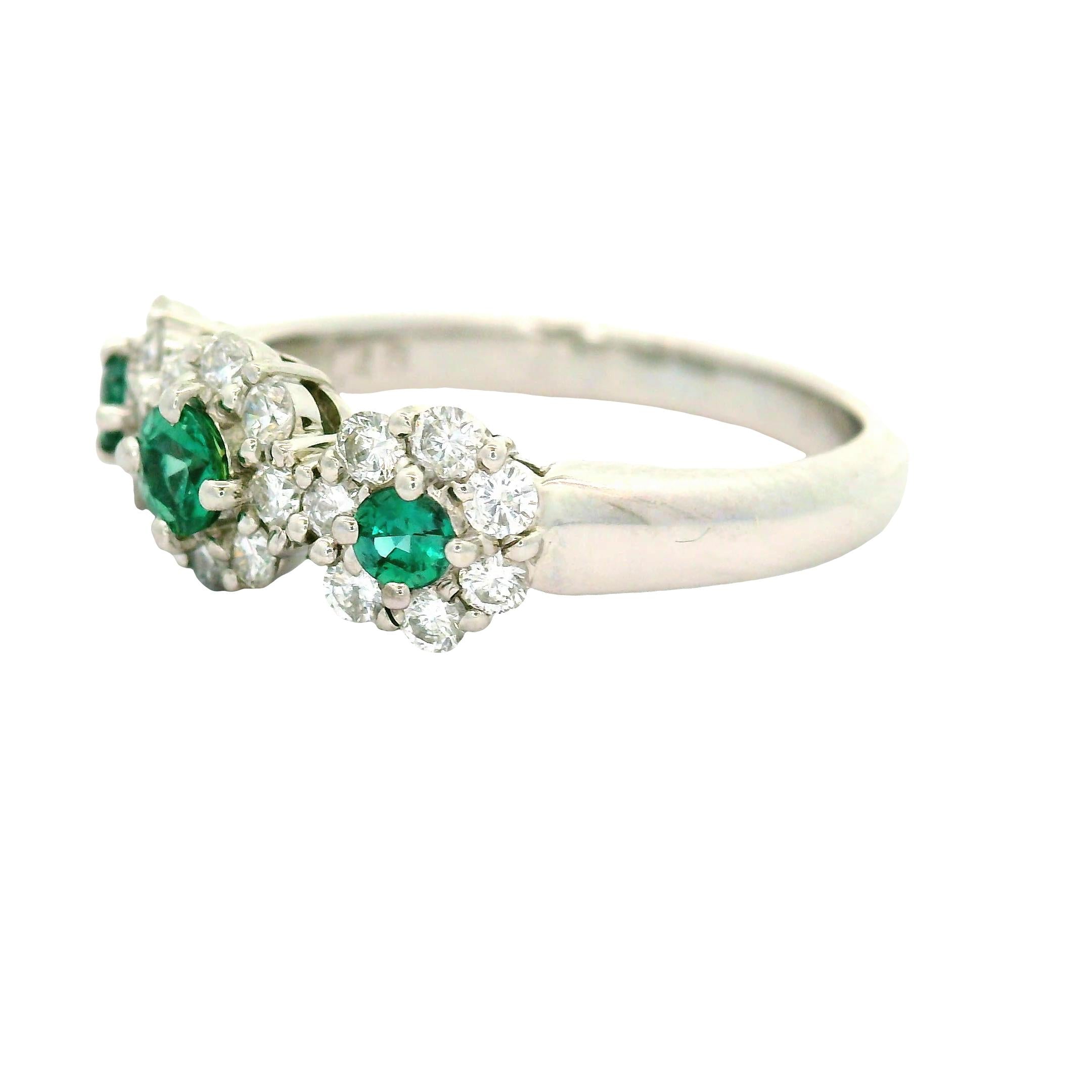 Alexandrite Diamond Platinum Halo Ring