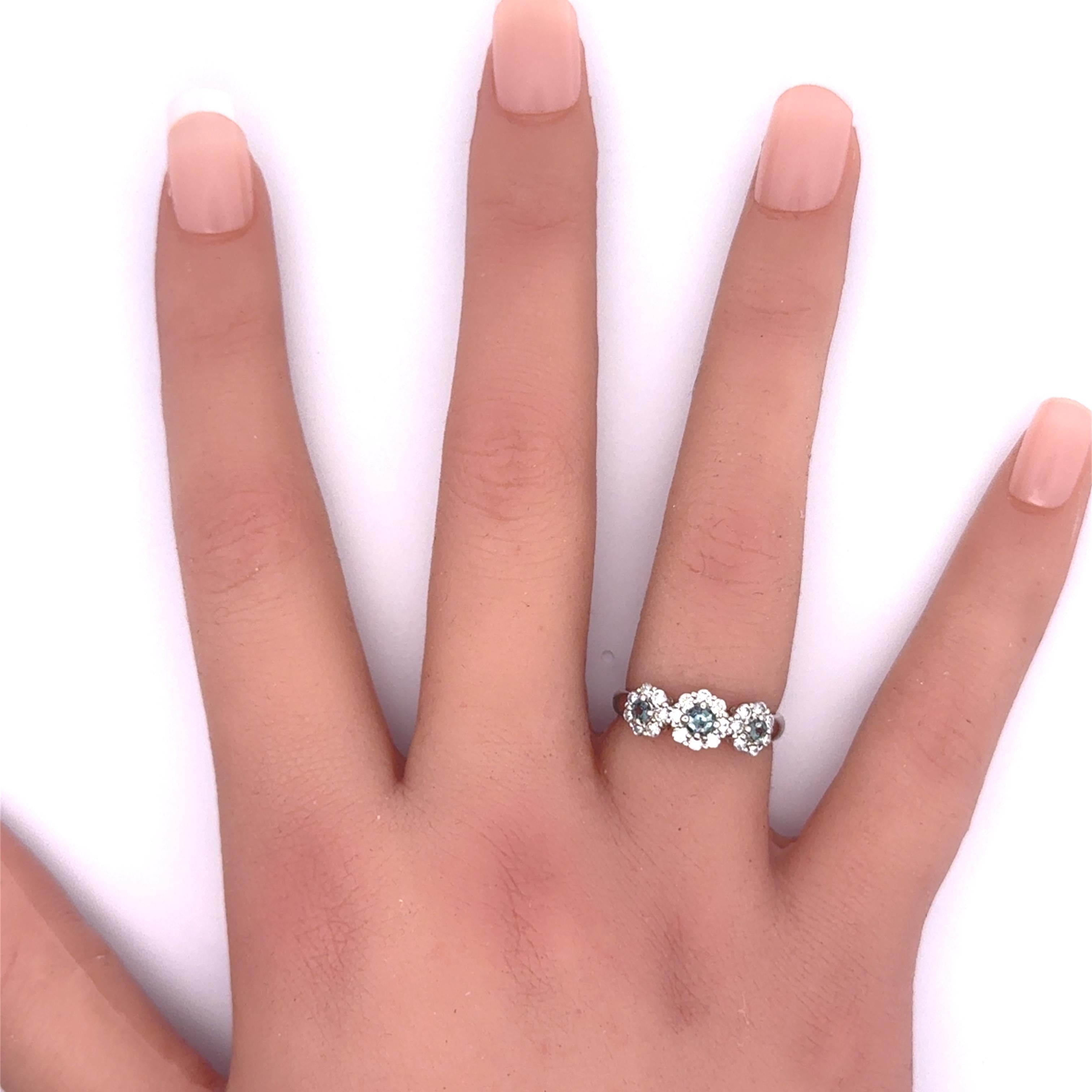 Alexandrite Diamond Platinum Halo Ring
