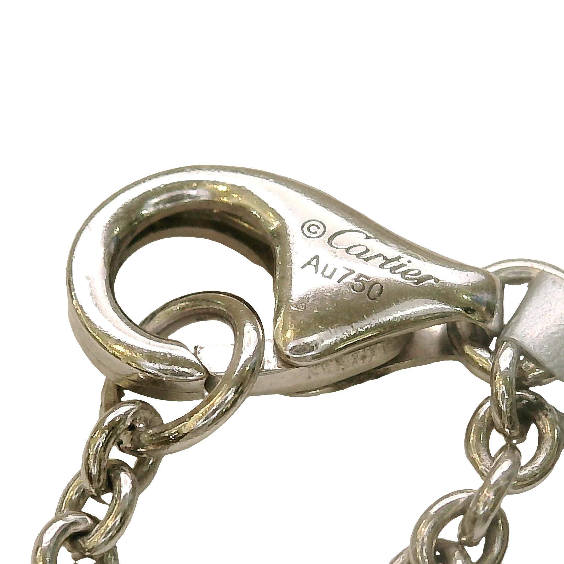 Cartier 18K White Gold Love Necklace