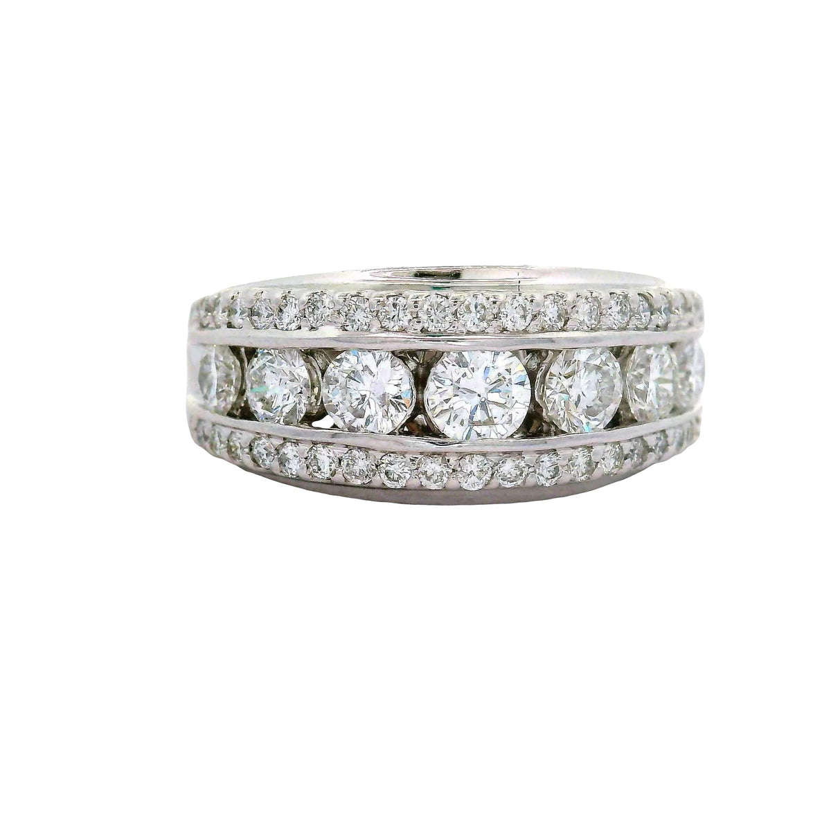 Diamond 18K White Gold Band Ring
