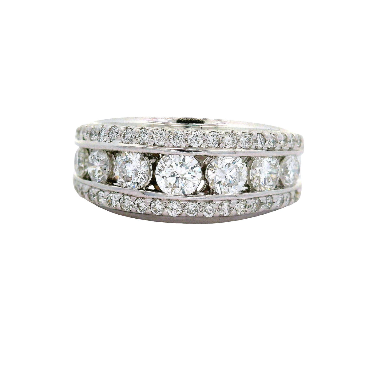 Diamond 18K White Gold Band Ring