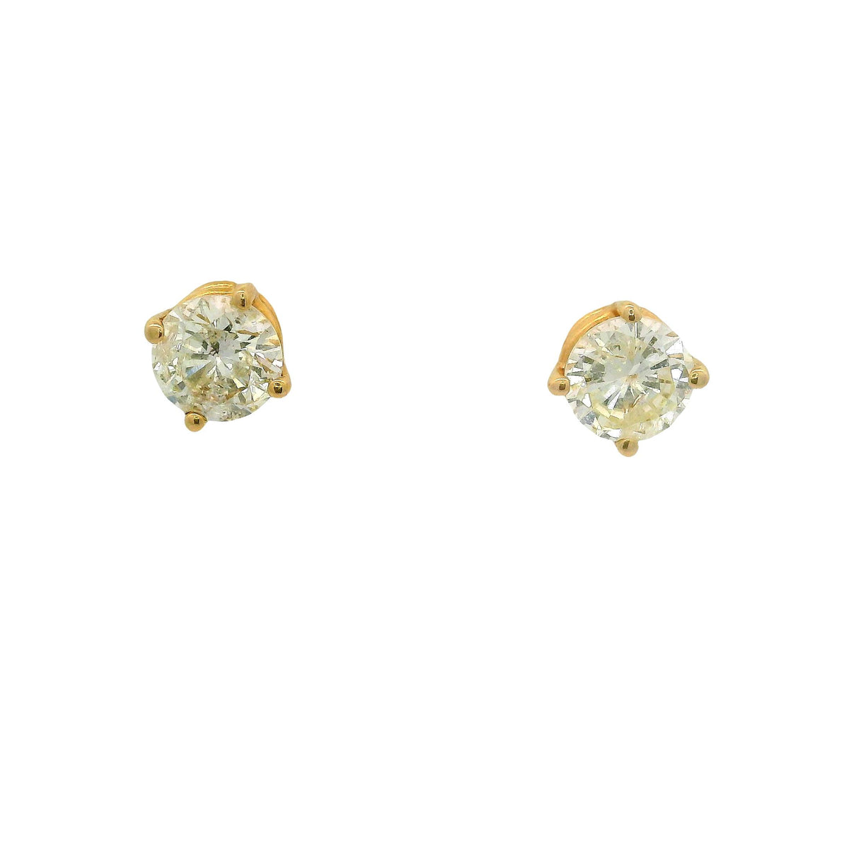 Ruby Diamond 18K Yellow Gold Halo Drop Dangle Stud Earrings