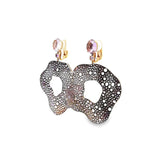 Diamond & Amethyst 18k Rose & White Gold Dangling Drop Earrings