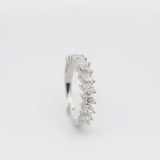 1.50 Carat Marquise-shape Diamond 14k White Gold Half-Eternity Band Ring