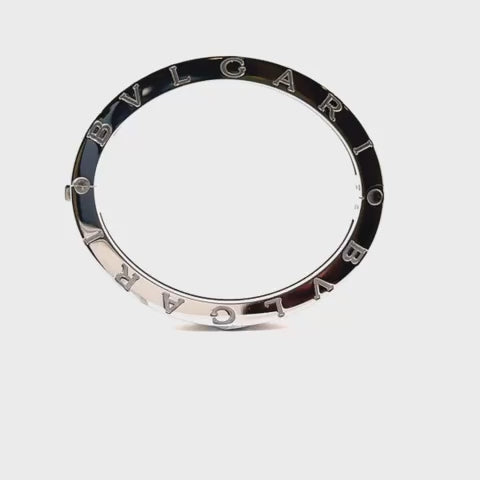 Bvlgari B.Zero Two-Tone 18k Yellow Gold & Stainless Steel Bangle Bracelet