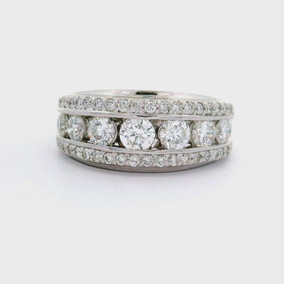 Diamond 18K White Gold Band Ring