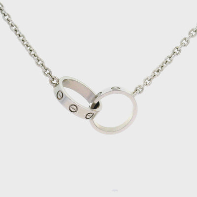 Cartier 18K White Gold Love Necklace