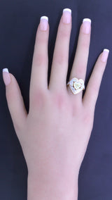 2.05 Carat Fancy Light Yellow Heart-Shape Diamond 18K Rose Gold Ring, GIA Certif