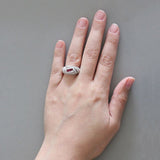 Art Deco Inspired Ruby Diamond Platinum Ring