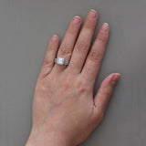 1.05 Carat Asscher Cut Diamond G-VS1 Gold Engagement Ring, GIA