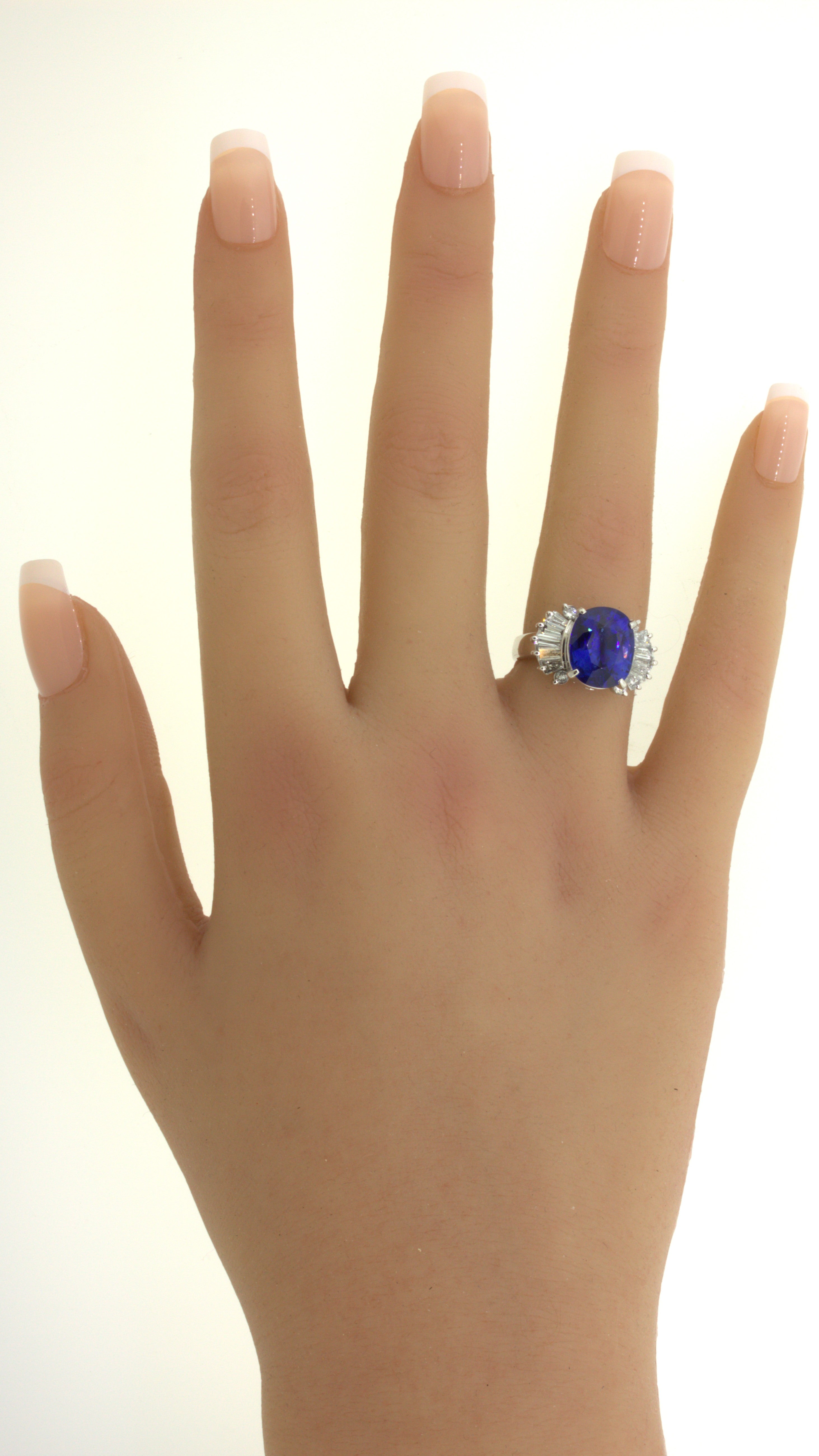 5.26 Carat Ceylon Sapphire Diamond Platinum Ring, GIA Certified