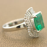 5.23 Carat Emerald Diamond Platinum Ring