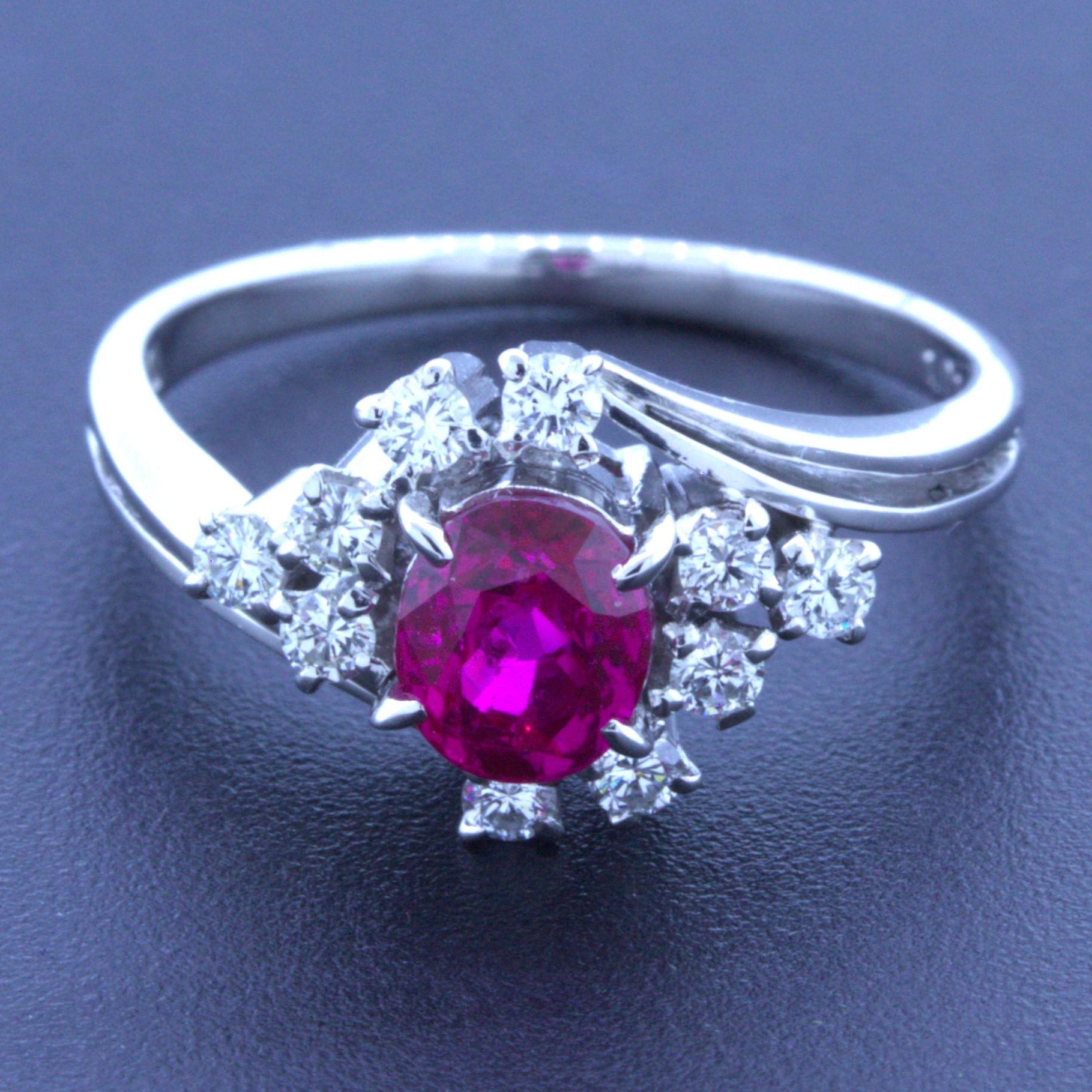 Superb 1.01 Carat Ho-Heat Burmese Ruby Diamond Platinum Ring, GIA Certified