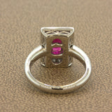 1.50 Carat Burmese Ruby Diamond Platinum Ring, GIA Certified