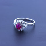Superb 1.01 Carat Ho-Heat Burmese Ruby Diamond Platinum Ring, GIA Certified
