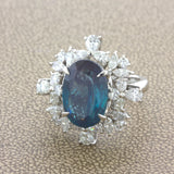 Superb 6.61 Carat Alexandrite Diamond Platinum Ring, GIA Certified