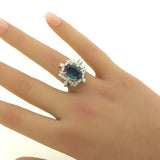 Superb 6.61 Carat Alexandrite Diamond Platinum Ring, GIA Certified