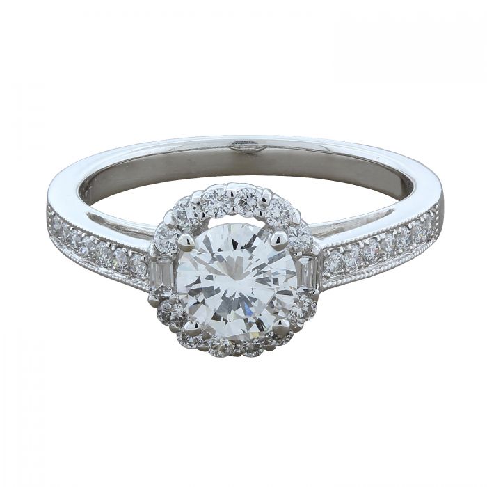 Round Diamond Gold Engagement Ring