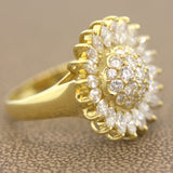 Diamond Sunflower Gold Ring
