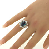 Superb 6.61 Carat Alexandrite Diamond Platinum Ring, GIA Certified