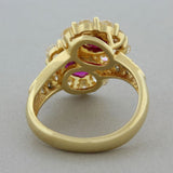 Ruby Diamond Gold Twin Ring