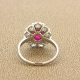 Superb 1.79 Carat Burmese Ruby Diamond Platinum Ring, GIA Certified