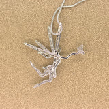 Diamond Dancing-Fairy Gold Pendant Brooch