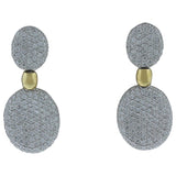 Diamond Two-Tone Gold Drop Earrings