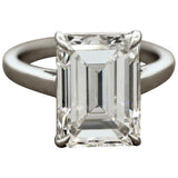 GIA Certified 6.58ct Emerald Cut Diamond Engagement Ring, H-VS1