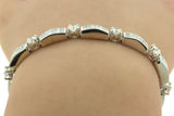 Round & Princess-cut Diamond 18k White Gold Invisible-Set Tennis Bracelet