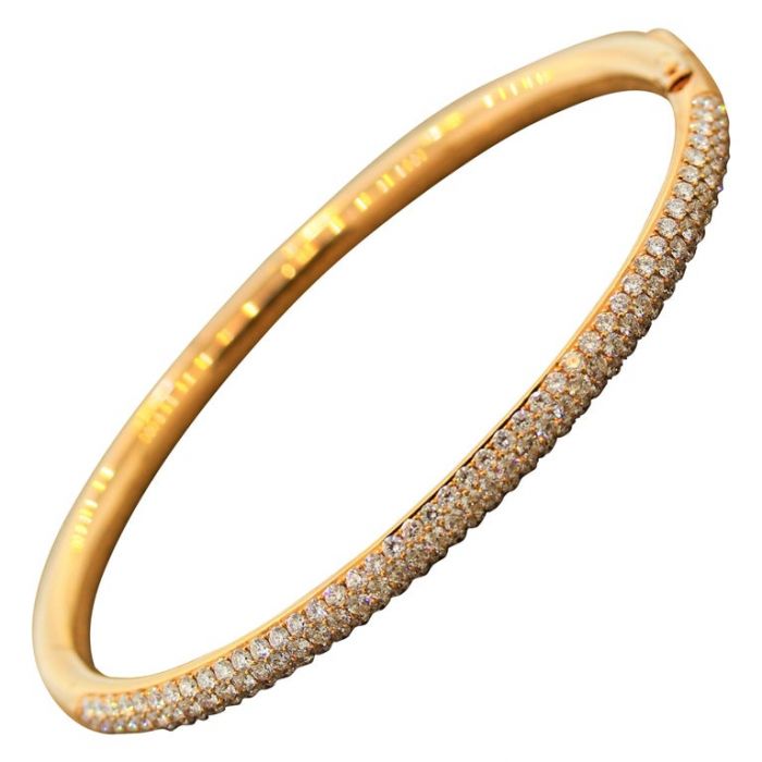 Diamond Gold Hard Bracelet