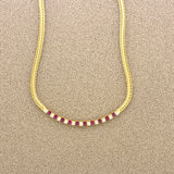Gemlok Ruby Diamond 18k Yellow Gold Collar Necklace