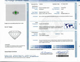 1.22 Carat Russian Demantoid Garnet Diamond Platinum Ring, AGL Certified