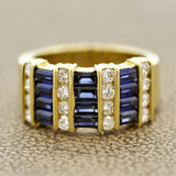 Gemlok Sapphire Diamond Gold Ring Band