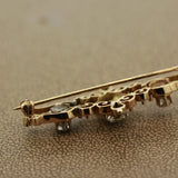 Victorian Diamond Gold Pin Brooch