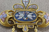 Victorian Italian Micro-Mosaic Gold Dove Brooch