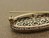 Victorian Antique Diamond Gold Brooch