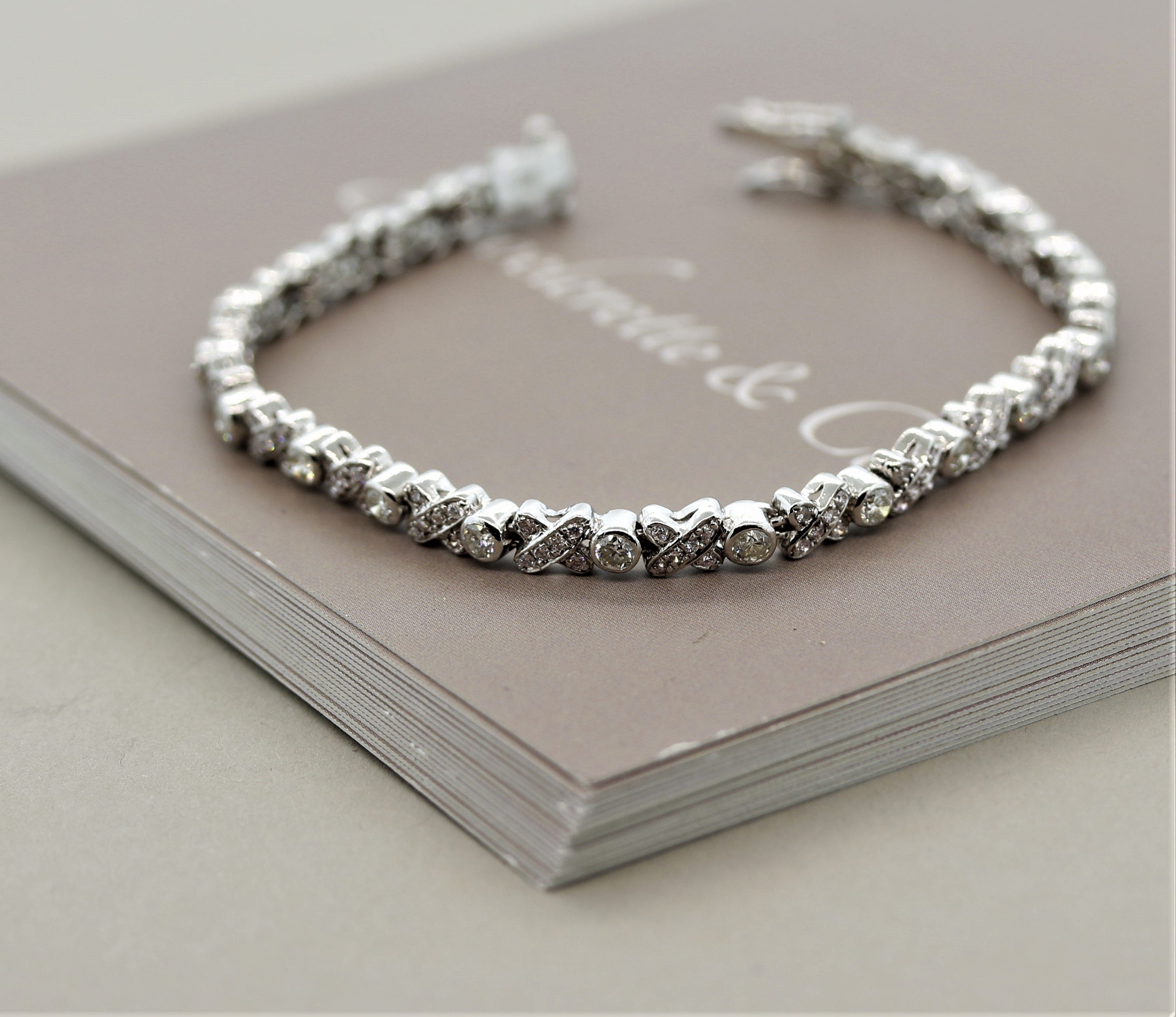 Diamond “XO” Gold Tennis Bracelet