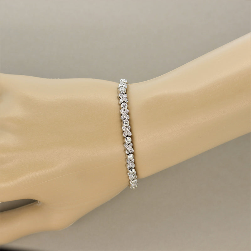 Diamond “XO” Gold Tennis Bracelet