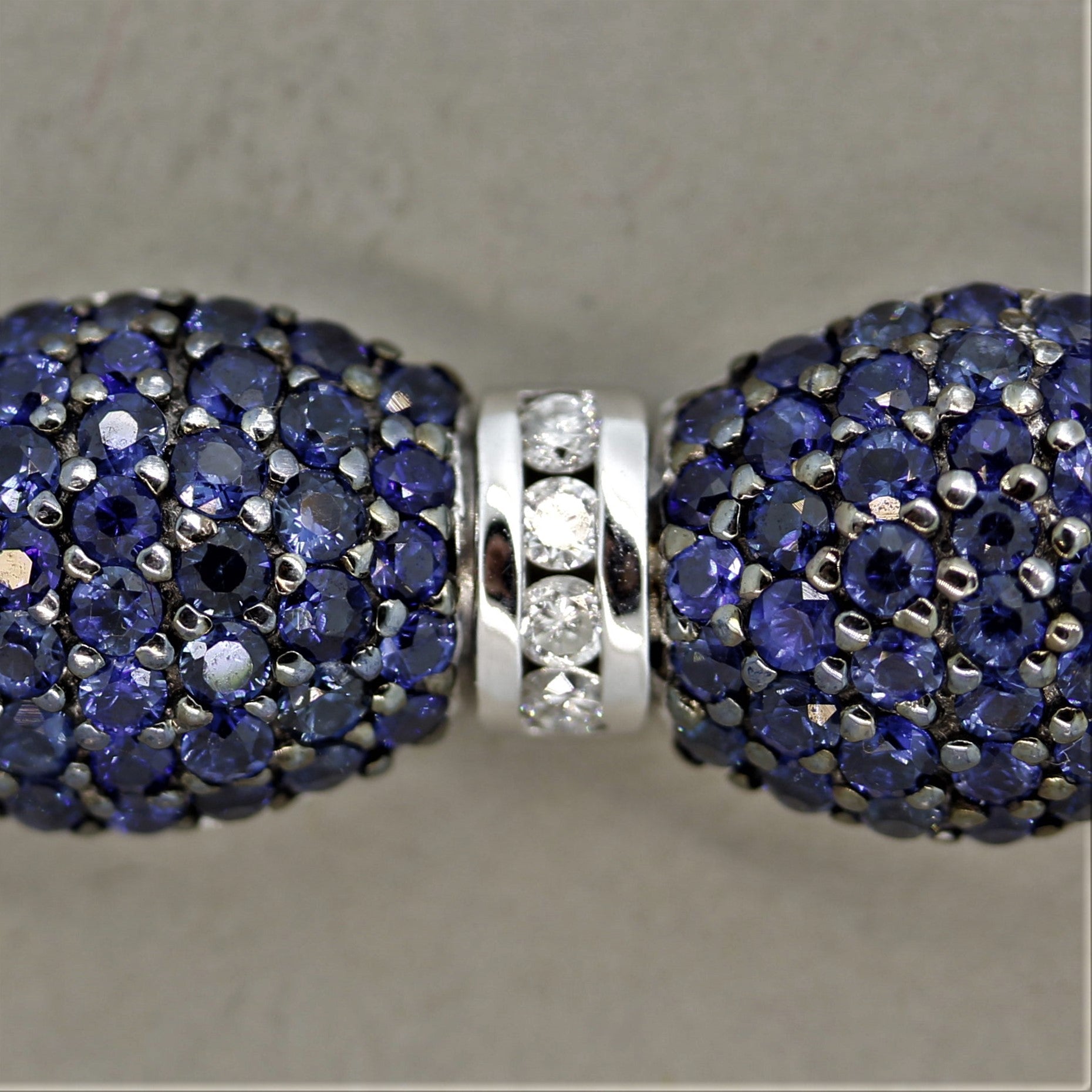 Blue Sapphire Diamond Gold Bracelet